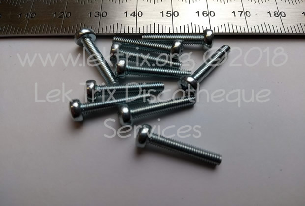 LEK0040 - M3 Black/Zinc 20mm Screw pk 10