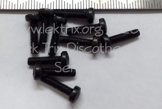 LEK0070 - M3 Black/Zinc 15mm Screw pk10